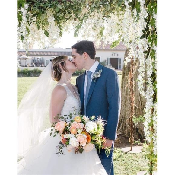 6 Pack 3.75 Feet/Piece Artificial Fake Wisteria Vine Ratta Hanging Garland Silk - Picture 4 of 7